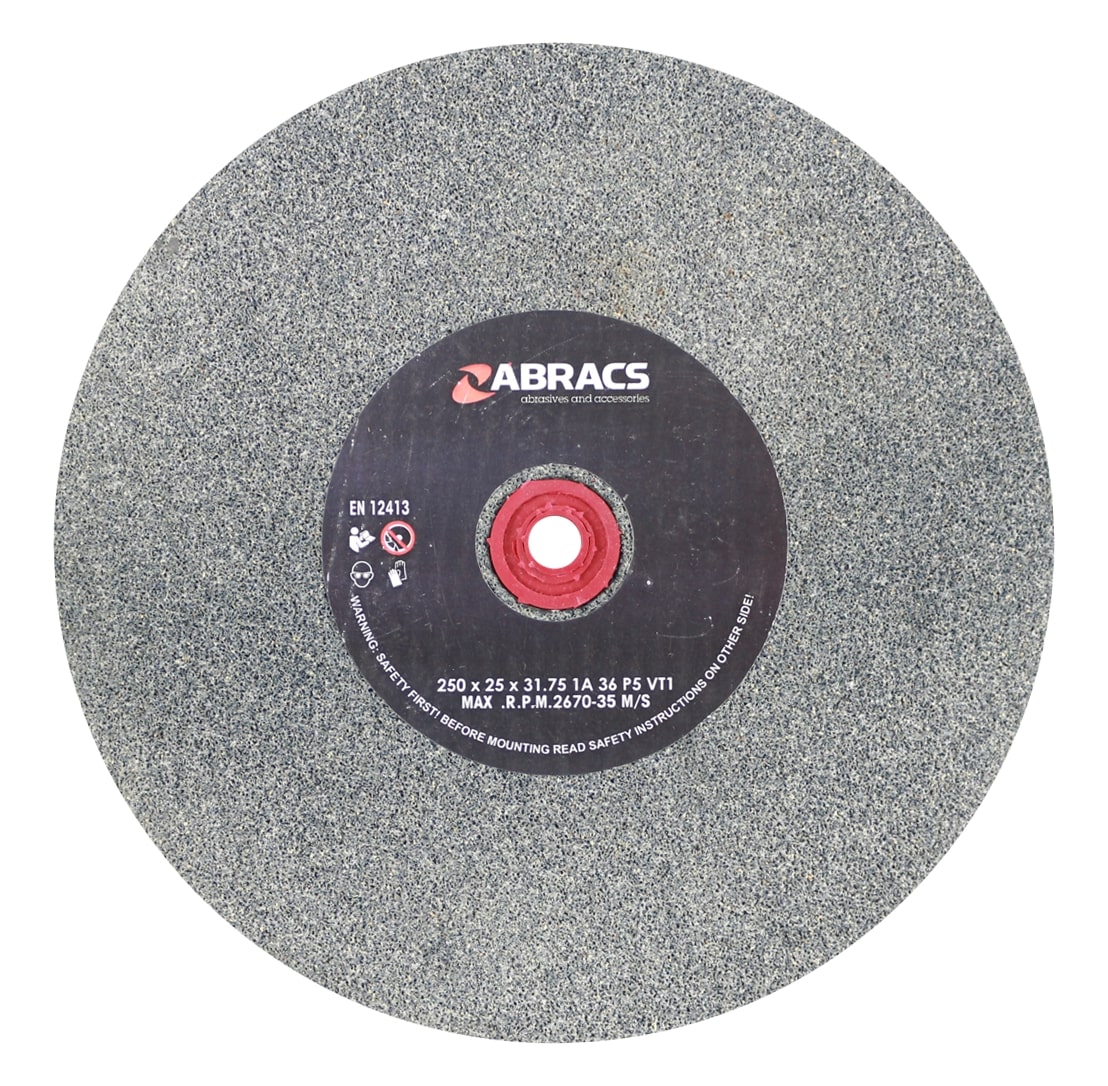 Abracs  250mm x 25mm x 36g AL/OX BENCH GRINDING WHEEL