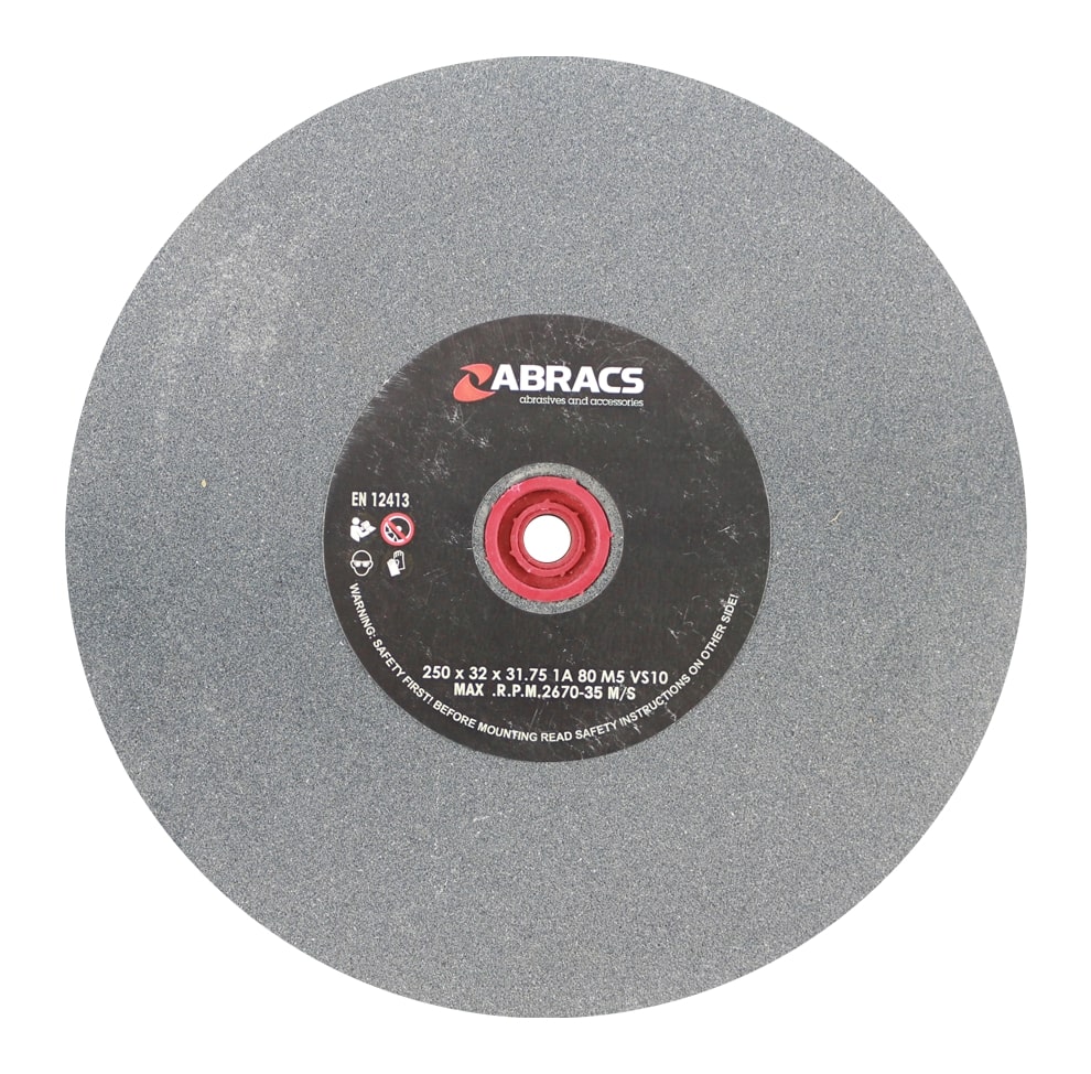 Abracs  250mm x 32mm x 80g AL/OX BENCH GRINDING WHEEL