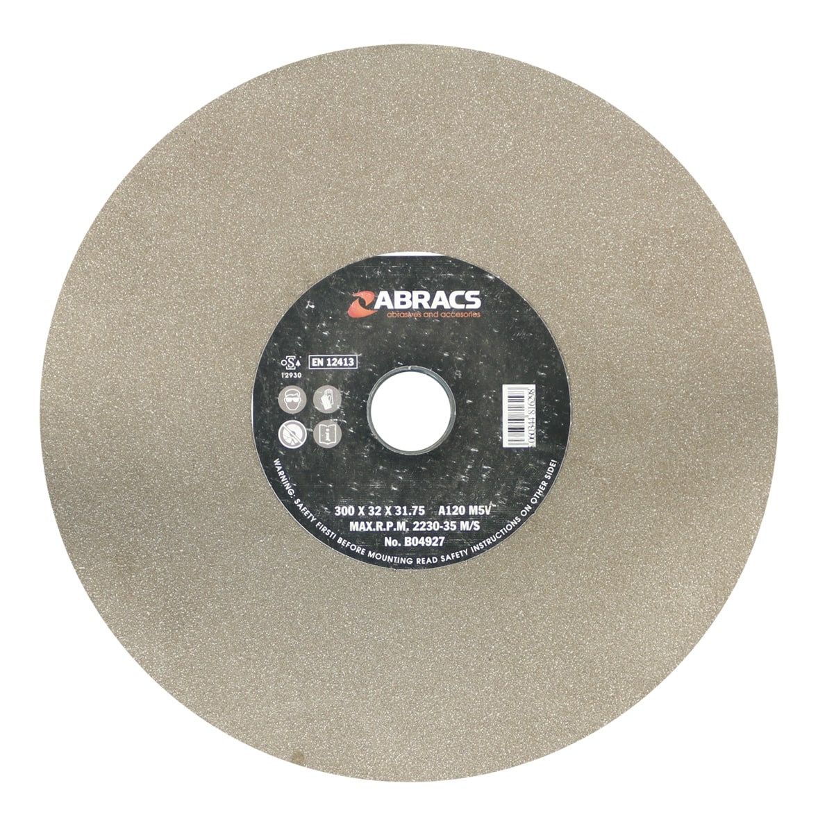 Abracs  300mm x 32mm x 120g AL/OX BENCH GRINDING WHEEL