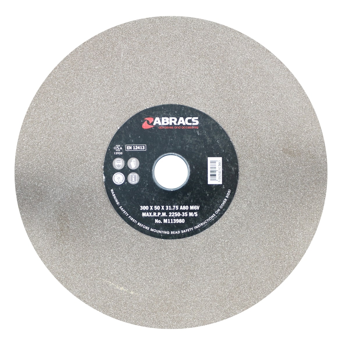 Abracs   300mm x 50mm x 80g AL.OX BENCH GRINDING WHEEL