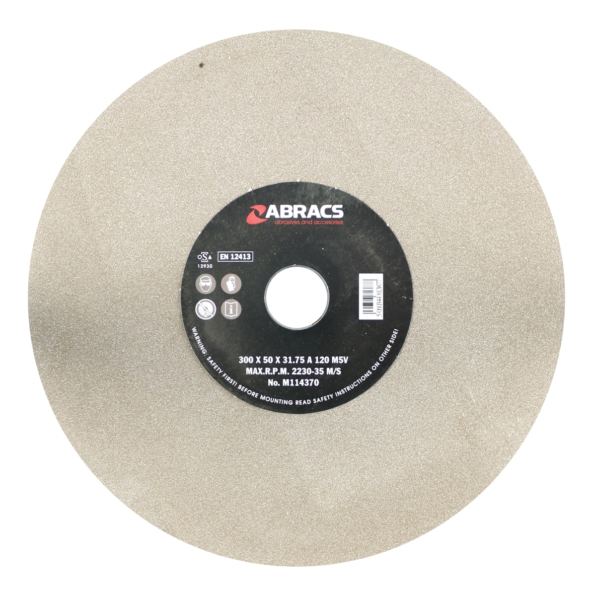 Abracs  300mm x 50mm x 120g AL.OX BENCH GRINDING WHEEL