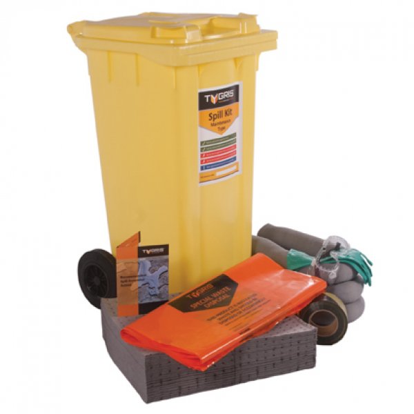 TYGRIS 2-Wheeled Maintenance Spill Kit - 90 Litre SK90(M) 