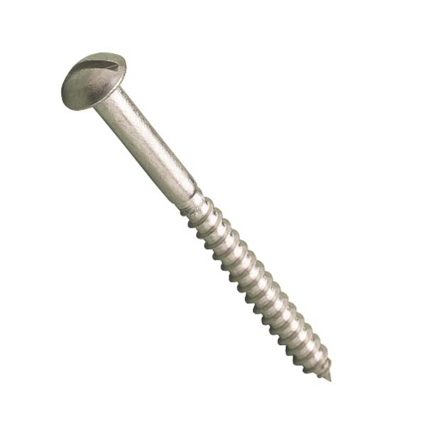 10G X 1" SLOTTED ROUND WOODSCREWS A2     DIN 96
