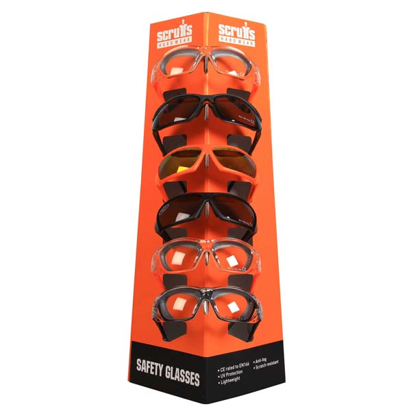 Scruffs Hawk Work Safety Specs CE Rated EN166 Black Lightweight Glasses