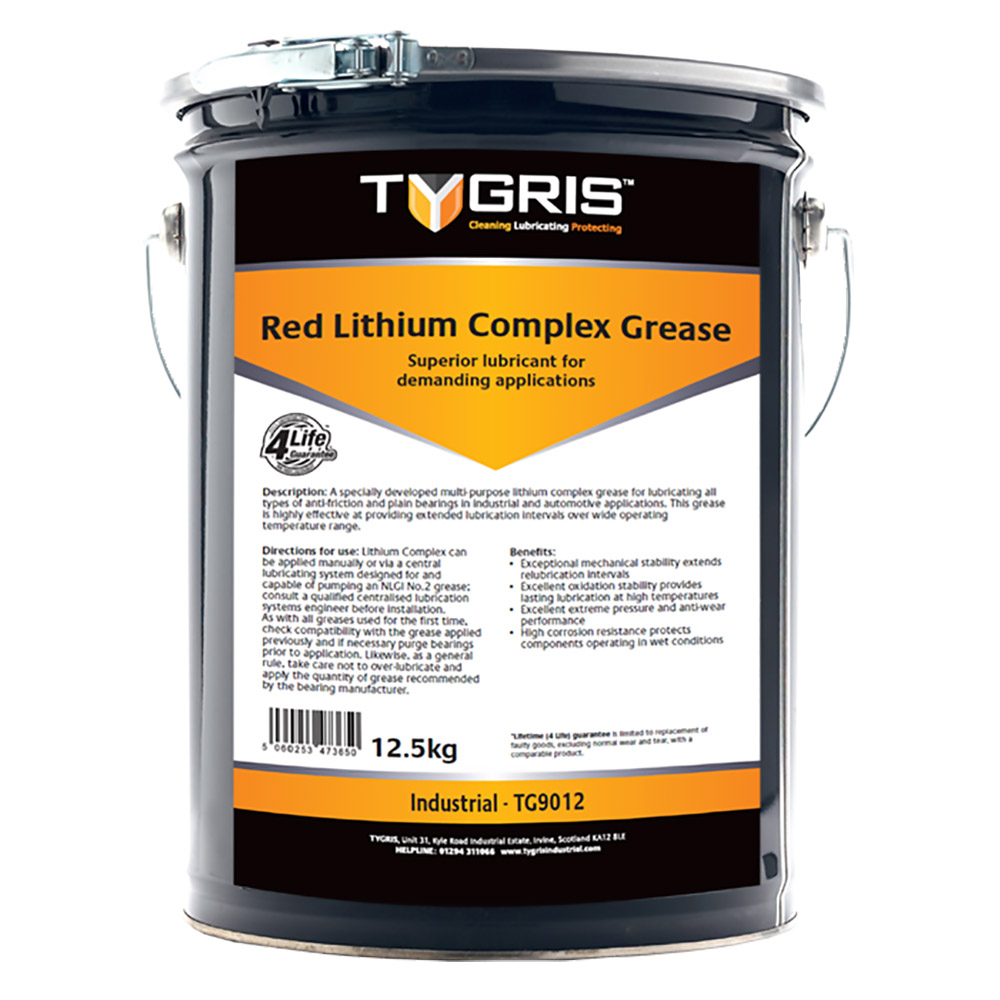 TYGRIS Red Lithium Complex Grease - 12.5 Kg TG9012 