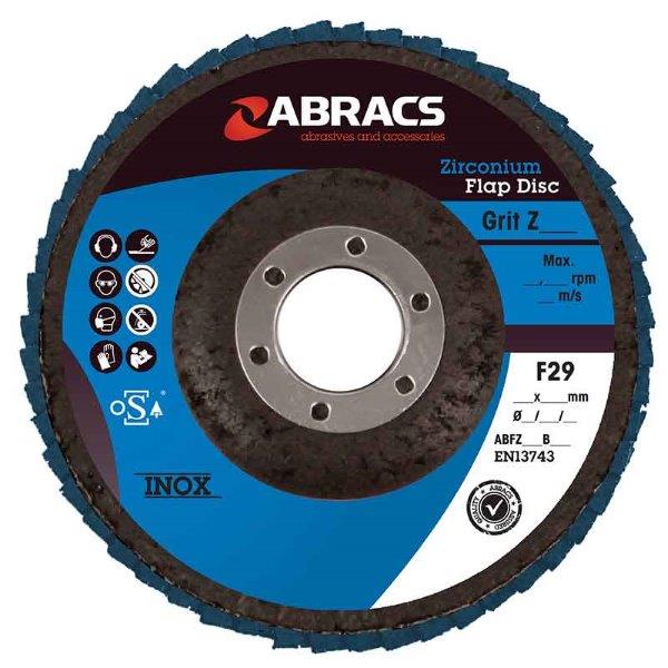 Abracs Flap Disc 100mm x 40g ZIRCONIUM