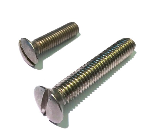 M4 X 6 SLTD CSK M/C SCREWS A2     DIN 963